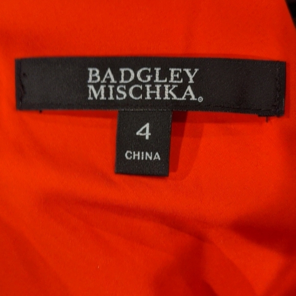 Trendy Linen Orange Badgley Mischka dress - Picture 5 of 10